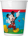 Gotat plastike Godan Mickey Mouse, 200 ml, set me 8 copë, shumëngjyrëshe