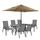 Set Tavolinë me 6 karrige & çadër HM11473, gri