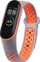 Rrip silikoni Dots për Mi Smart Band 5 6, i ajrosum, gri me portokalli