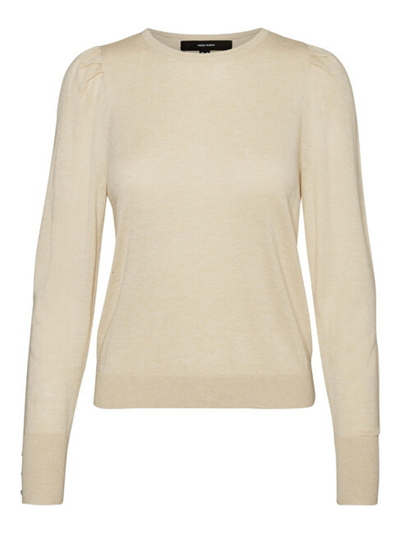 Triko VERO MODA VMSILKE Slim Fit, bezhë
