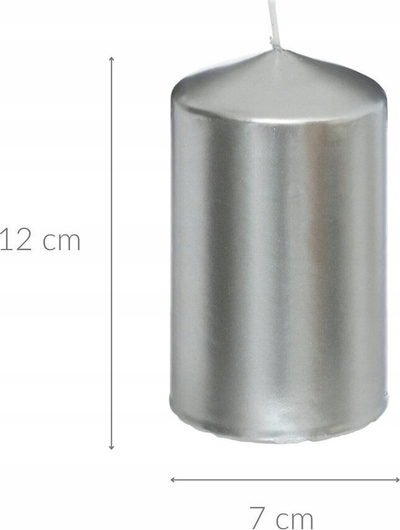 Kandela Feeric Christmas Round Satin Silver, 335g, 12cm, argjend