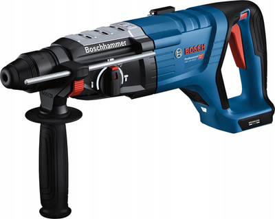 Çekiç-ganxhe akumulatorik Bosch Professional GBH 18V-28 DC, 18V Li-ion, brushless, pa bateri, me valixhe, blu