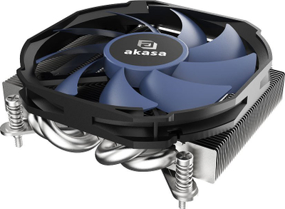 Ftohës CPU Akasa Alucia H4i, low profile, 92mm PWM, për Intel, blu e errët