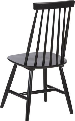 Set me karrige ngrënieje Beliani Burbank, dru rubberwood, 2 copë, të zeza