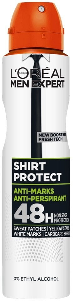 Дезодоранс антиперспирант ЛОрéal Men Expert Shirt Protect Green, 250 ml, за мажи