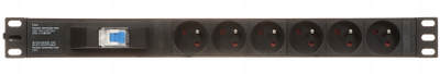 Zgjatues elektrik PD-6/R-1P, 6 dalje, kabllo 1.8m, për kabinet 19" RACK, gri