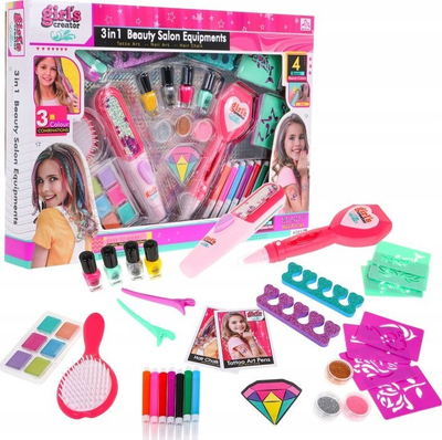 Set bukurie Madej Beauty, shkumsa ngjyrues për flokë, me kuti me zinxhir, shumëngjyrësh