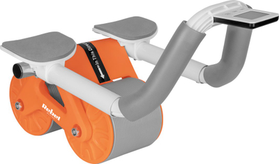 Pajisje për bark Rebel AB Roller Wheel AB-3, me timer, dyshek për gjunjë, gri portokalli
