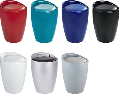 Kosh rrobash Wenko CANDY, 20L, me ulëse 2 në 1, i bardhë