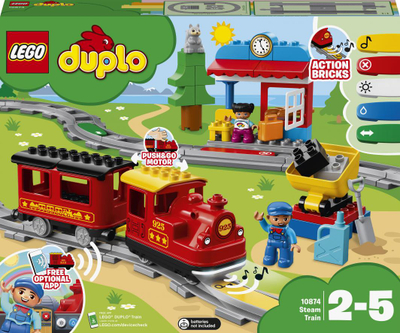Set LEGO Duplo (10874) - Tren, 59 pjesë