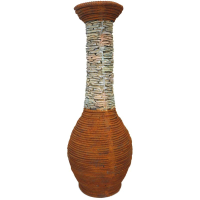 Vazo për zbukurim Saska Garden, 77cm, e bardhë