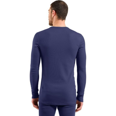 Bluzë termike Odlo BL TOP Crew Neck Merino 260, me mëngë të gjata, për meshkuj, madhësia L, e kaltër