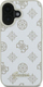 Kapak telefoni Guess GUHMP16SPGPYSH Peony Script Logo për iPhone 16 6.1", MagSafe, i bardhë