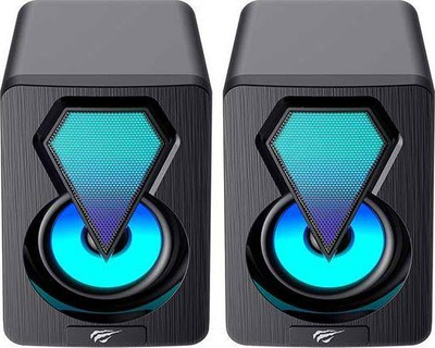Altoparlantë kompjuteri Havit SK210mini Pro, 2.0, RGB, të zinj