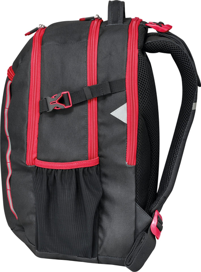 Çantë shkolle Herlitz Ultimate, ergonomike, 24L, e zezë me të kuqe