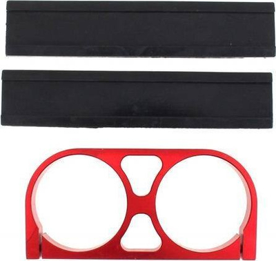 Mbajtëse pompe karburanti universale, 2x60mm, alumin, e kuqe