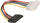 Adapter energjie Roline 4 pin Molex në SATA, 12 cm, i bardhë