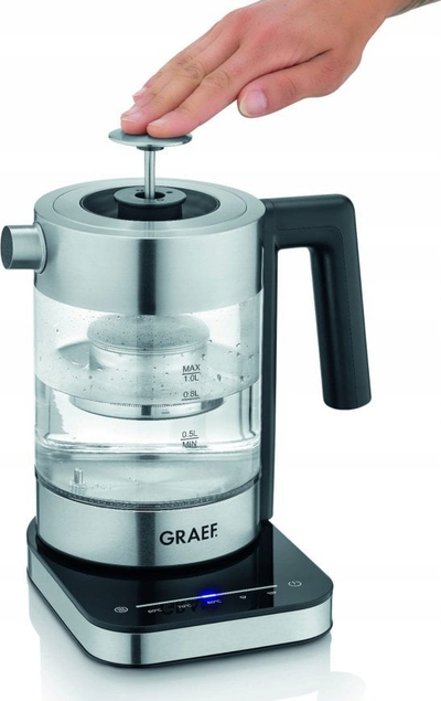 Електричен чајник Graef WK 350 WK350EU, 1.7L, 2200W, сребрен