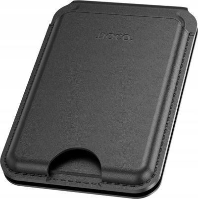 Portofol magnetik HOCO 2 në 1 për iPhone 16 17 Pro Max, lëkurë PU, me këmbë mbajtëse, i zi