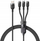 Kabllo karikimi Mcdodo CA-0930 3in1, USB-C Lightning Micro USB, 6A 65W, 1.2m, e zezë
