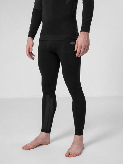 Leggins termo 4F H4Z22 BIMB030D, Slim Fit, për burra, të zinj