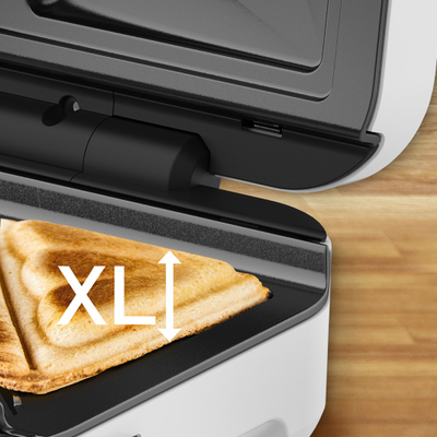 Tostier dhe aparat waffle Tefal SW7011, 700W, pllaka të këmbyeshme, i bardhë
