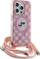 Mbulesë telefoni Karl Lagerfeld Karl &amp; Choupette Crossbody për iPhone 15 Pro, me rrip, rozë