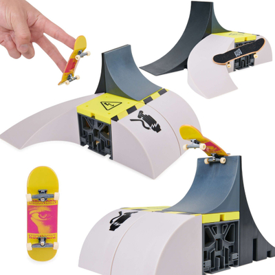 Set lojrash fingerboard Tech Deck Power Flippin X-Connect, rampë ndërtuese, me fingerboard ekskluziv, shumëngjyrësh
