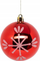 Toptha dekorativë për pemë Krishtlindjesh Atmosphera Colorama Christmas, set 8 copë, plastikë, D 8cm, të kuqe dhe të bardhë