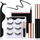 Set qerpikësh magnetikë AG851, 3 palë, me eyeliner dhe pincë, të zinj