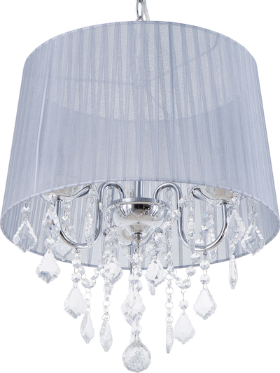 Luster Beliani Evans, 3 llampa, kristale akril, gri e hapur