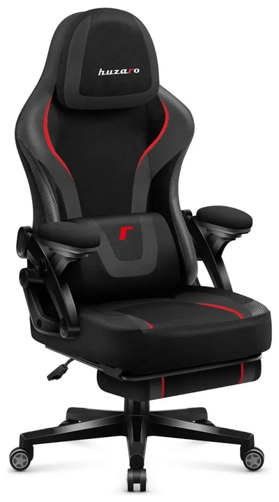 Karrige gaming Force 4.6 Carbon, ergonomike, me këmbëmbajtëse, e zezë gri