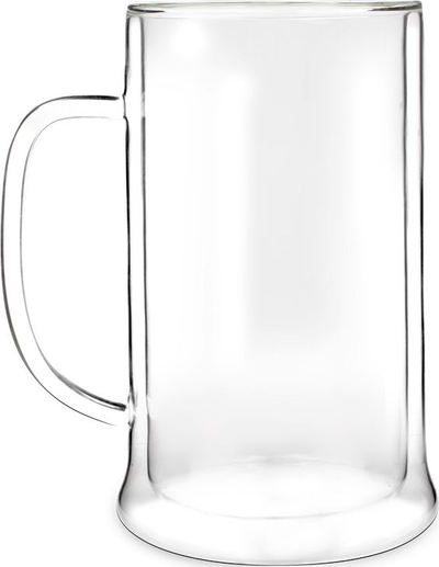 Kupë birre Vialli Design AMO, xham me dy mure, 500ml, transparente