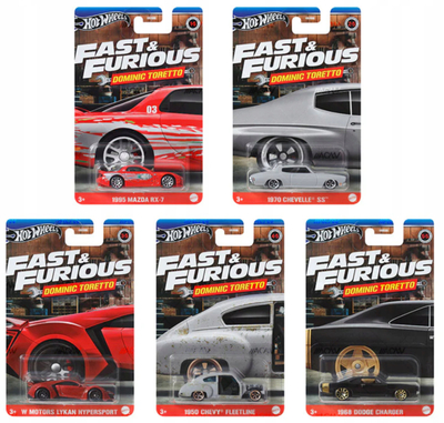 Set maketash Hot Wheels Women of Fast HNR88, 5 copë, Fast & Furious, shumëngjyrësh
