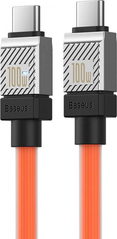 Kabllo karikimi Baseus CoolPlay, USB C në USB C, 100W PD, 1m, e zezë
