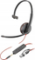 Kufje me mikrofon Poly Blackwire 3215 8X227A6, me kabllo, për PC dhe telefon, të zeza