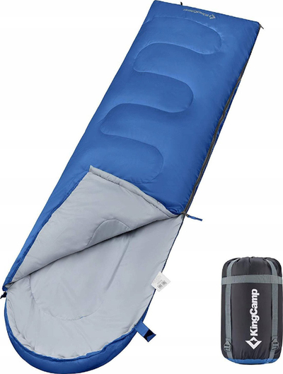 Qese gjumi KingCamp Oasis 250, 3 sezone, kompakte, blu