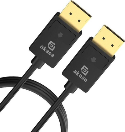 Kabllo DisplayPort Akasa PROSLIM, 8K UHD 60Hz, 2m, i zi