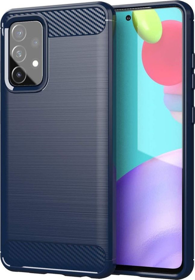 Futrollë TPU Carbon për Samsung Galaxy A72 4G, fleksibël, antishok, e zezë