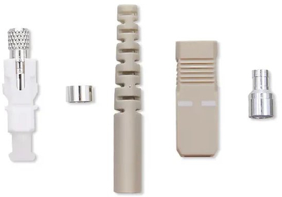 Lidhës fibër optike Qoltec SC, multimode, 3.0mm, set montimi 200 copë, bezhë