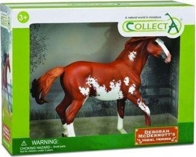 Figurë kali Collecta Stallion Mustang Chestnut Overo, shkallë 1:12, plastikë, kafe