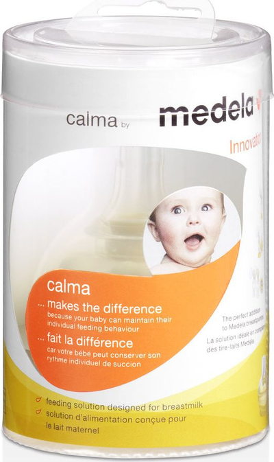 Thithëz biberoni Medela Calma, për qumësht gjiri, e verdhë