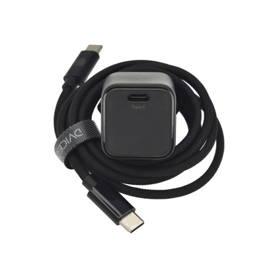 Dviced Wall Charger 30W GaN USB-C EU W Cable, Black