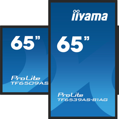 Monitor interaktiv Iiyama TF6539AS-B1AG, 65", 4K UHD, me prekje, i zi