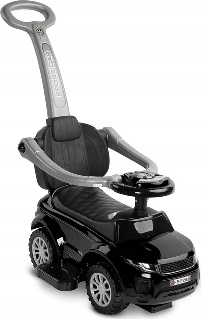 Makinë ride on për kalamaj Sport Car, timon me drita edhe zëra, deri 25 kg, e zezë