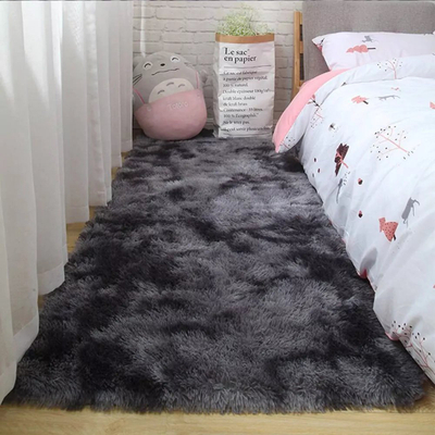 Tapet Dense Soft Plush Shaggy Ombre, 130x190 cm, push i gjatë, gri ombre