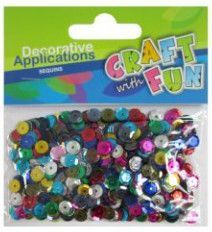 Rruzete zbukuruese Craft with Fun Metallic Sequins, 6.5mm, rrathë, shumëngjyrëshe