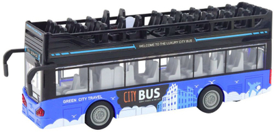 Lodër autobus urban Lean Toys Double Decker, me drita edhe zëra, shkallë 1:16, i kuq