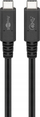 Kabllo USB Goobay USB-C USB4 Generation 3x2, 1 m, e zezë