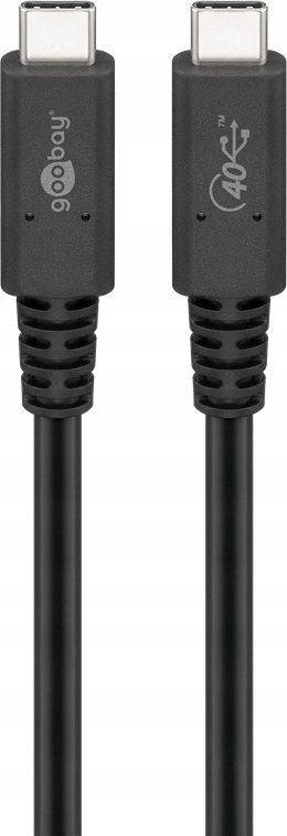 Kabllo USB Goobay USB-C USB4 Generation 3x2, 1 m, e zezë